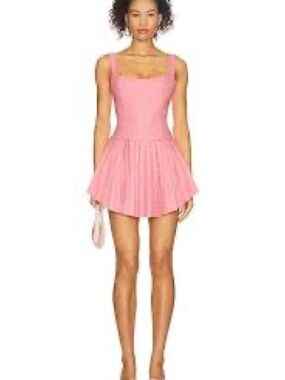 sequin bow mini dress SELF-PORTRAIT Sequin Boucle Bow Mini Dress in Pink